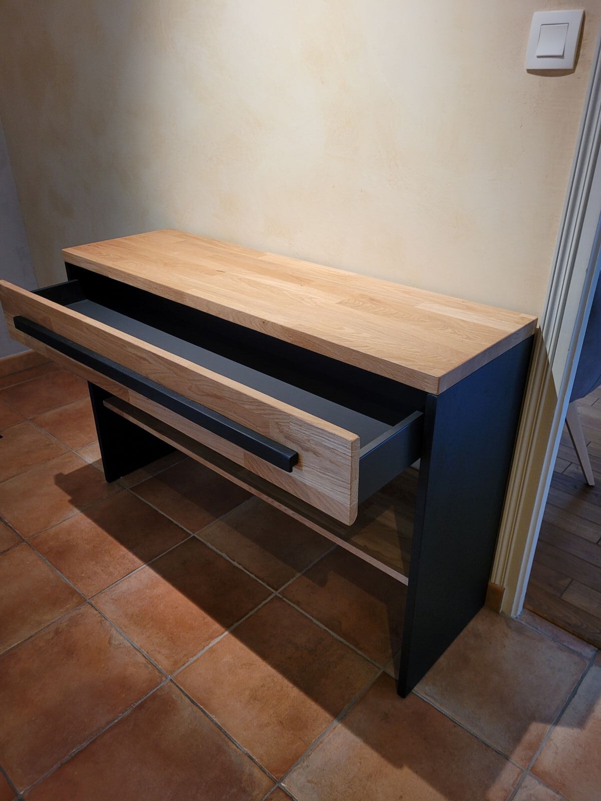 CONSOLE VERY TABLE TIROIR OUVERT