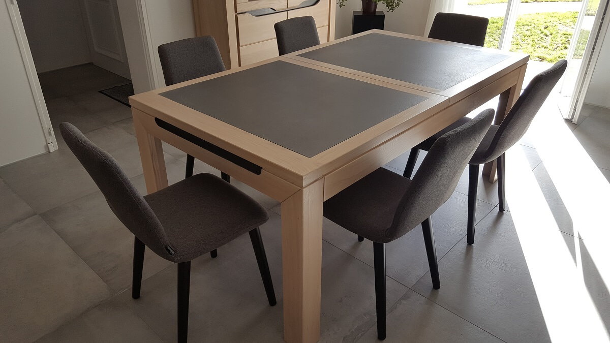 MADERA ensemble table+chaises finition ................