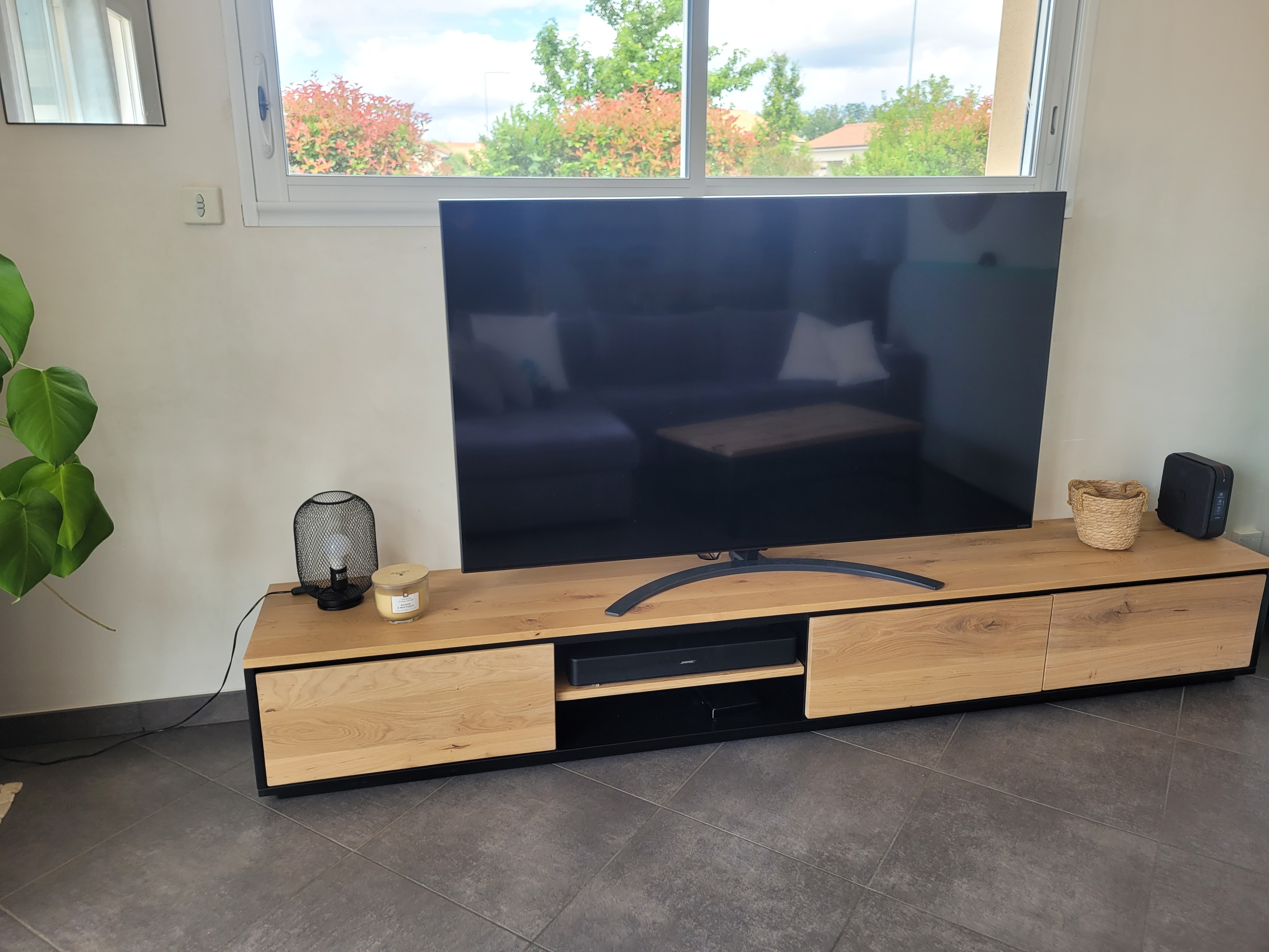 meuble TV avec dessus en Grume de Venise 3