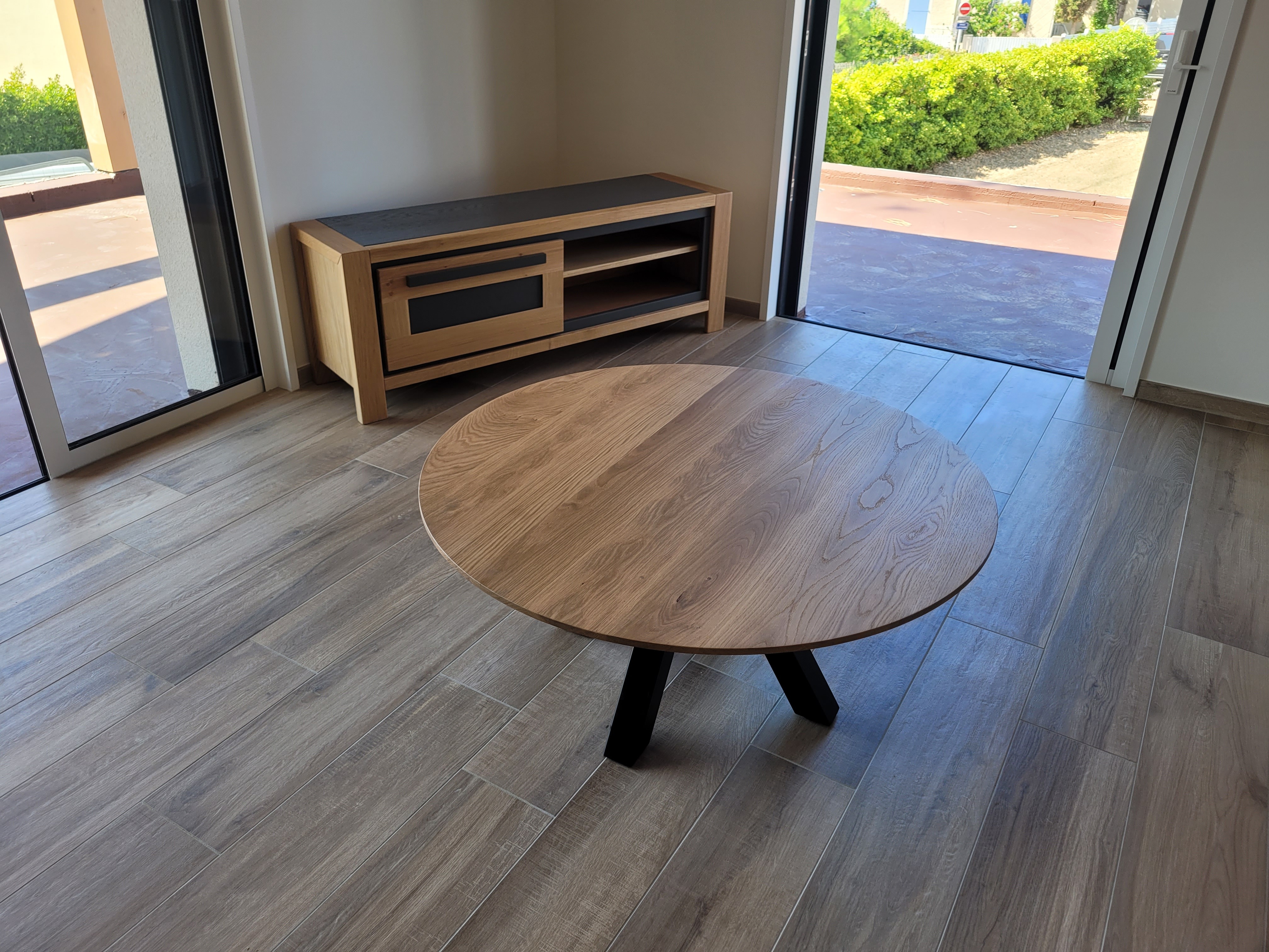 meuble tv et table basse ronde