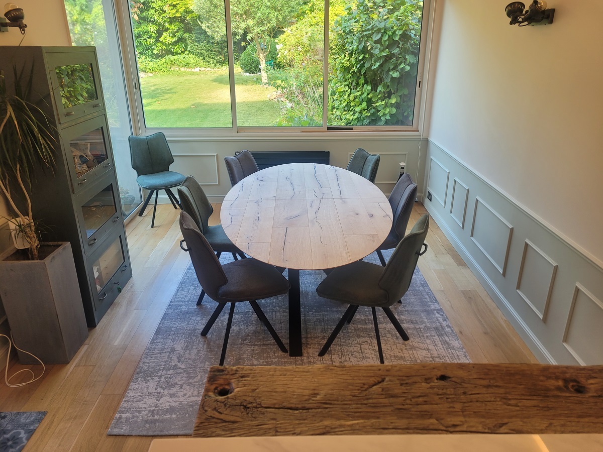 TABLE OVALE AILE D AVION
