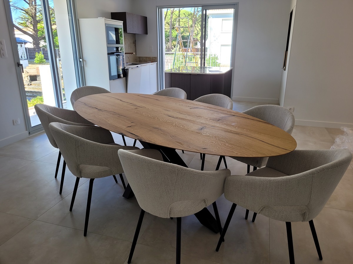 Table ovale avec chaises Twin