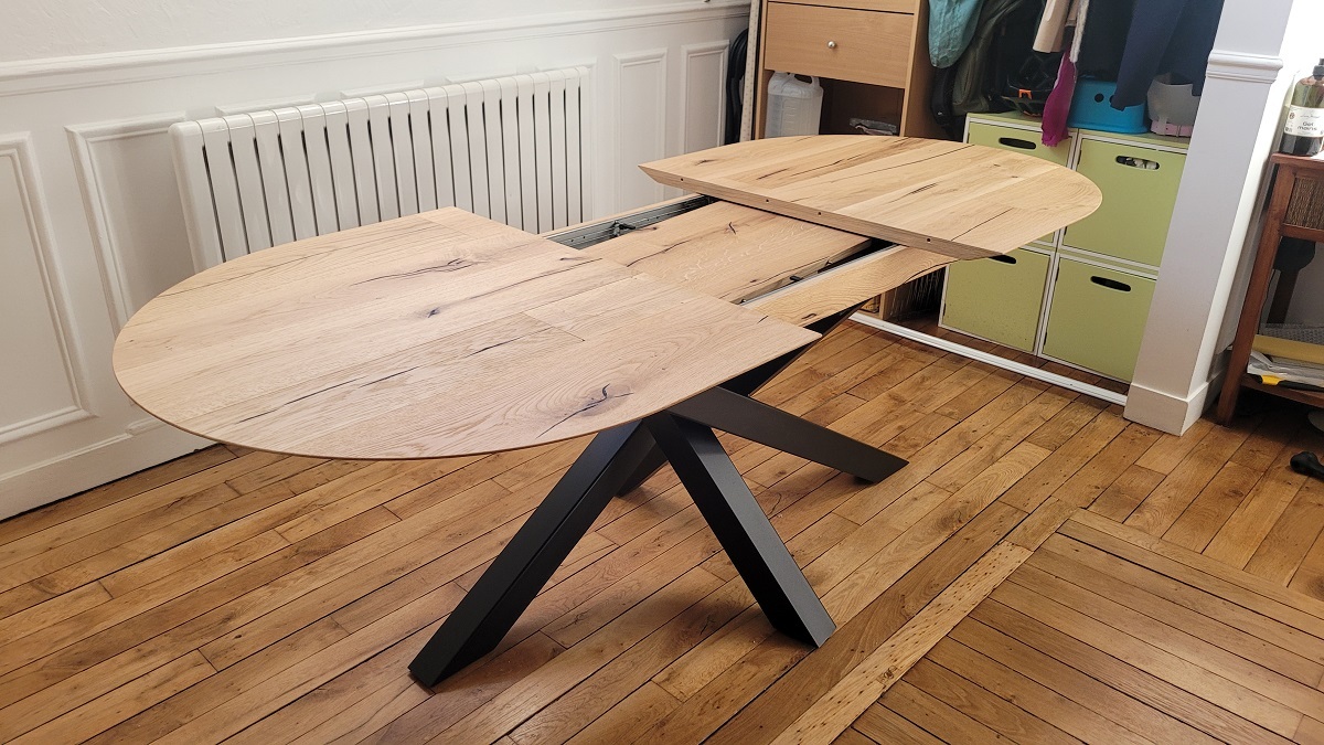 Table ovale version ouverte
