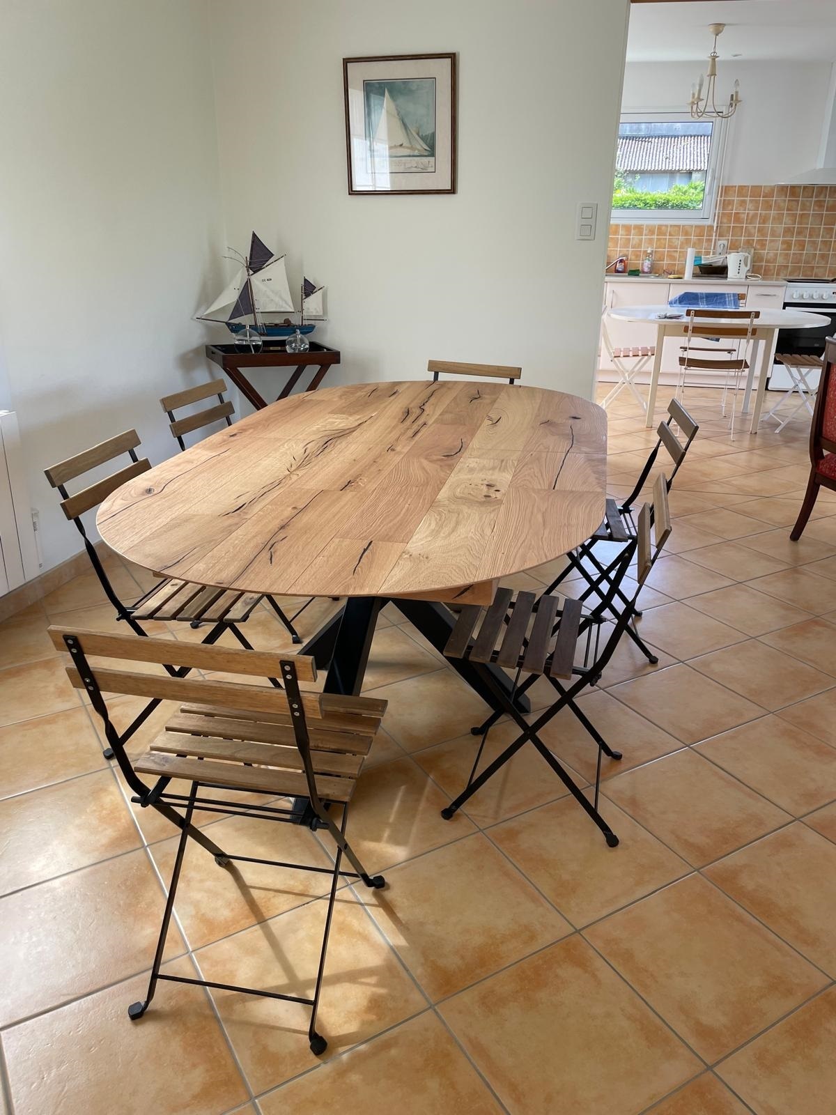 TABLE OVALE VIEUX OVALE AILE D AVION