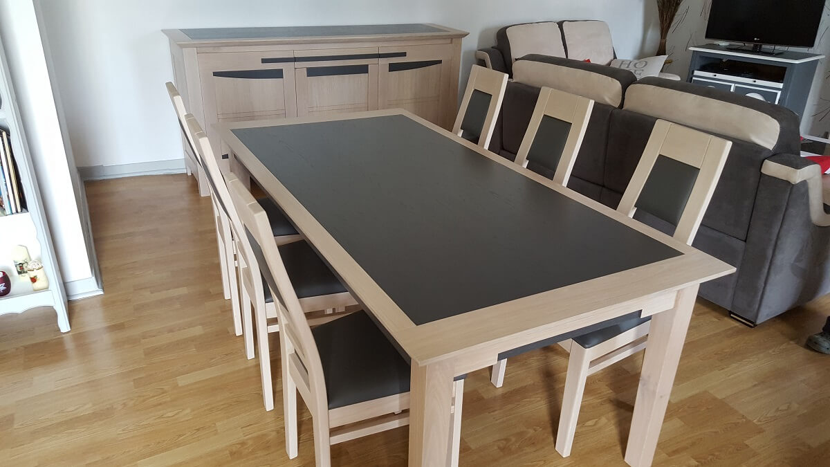 TABLE DE REPAS ASKANE PLATEAU CADRE BOIS