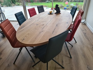 2 VERY TABLES table ovale épaisseur plateau 5 cm