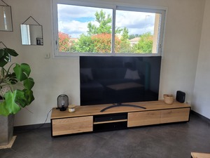 meuble TV avec dessus en Grume de Venise bis