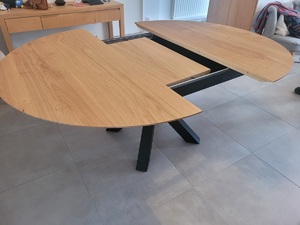 Table ovale avec allonge chêne de France