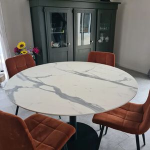 table ronde plateau stratifié